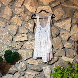 webbed lace slip tunic luscious lagoon dress